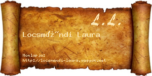 Locsmándi Laura névjegykártya