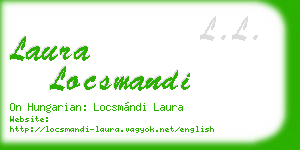 laura locsmandi business card